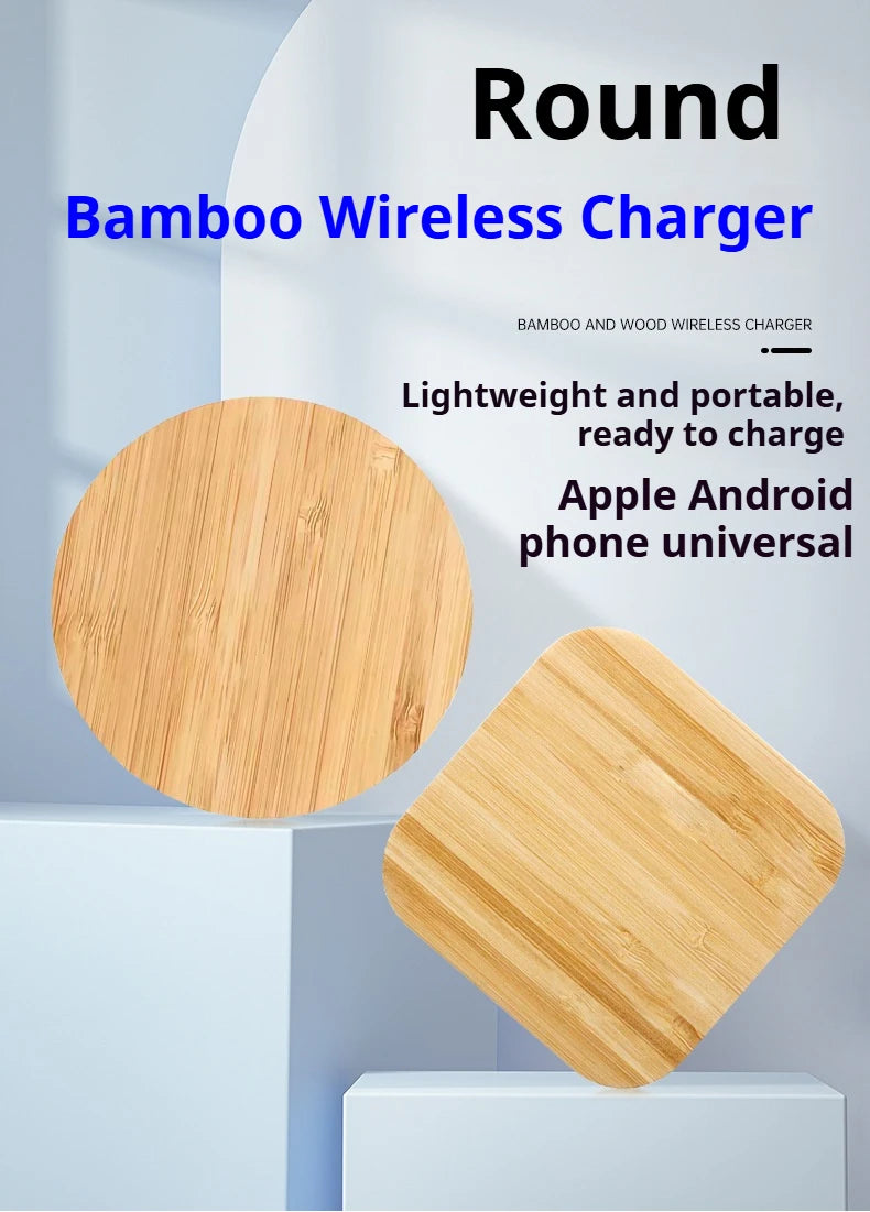 Circular 15W Fast Wireless Charger For All Phones Anywhere