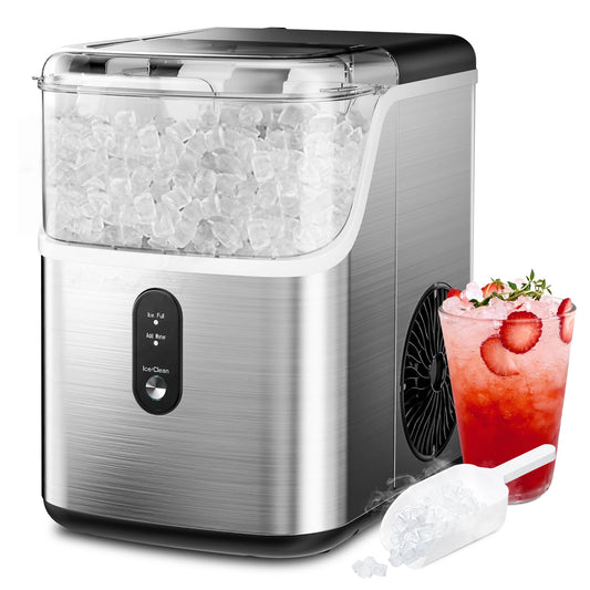SIMZLIFE Nugget Ice Maker Countertop, 34lbs Per Day Silver - Ultimate Objects