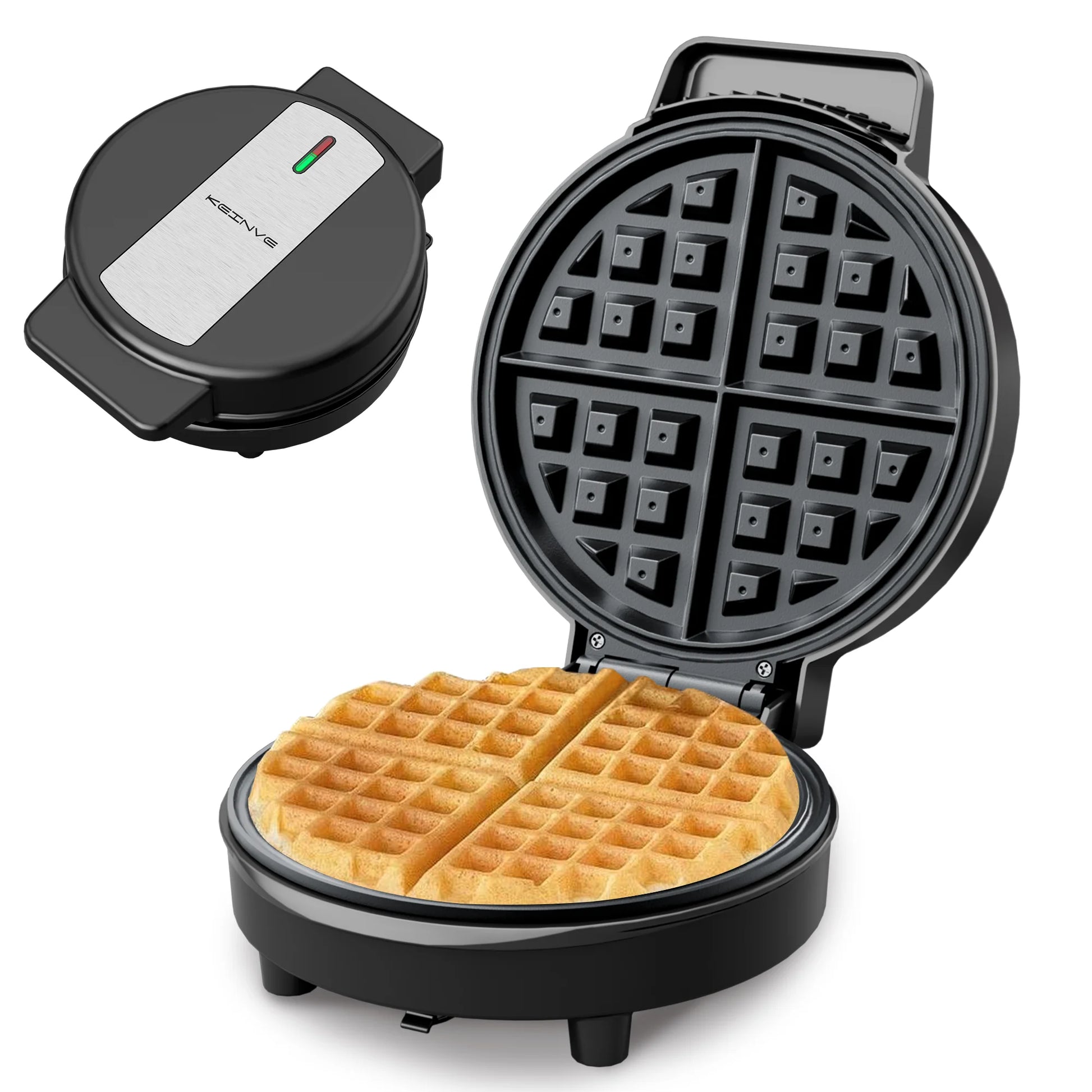 Electric Nonstick 8-inch Waffle Maker for Belgian Waffles - Ultimate Objects
