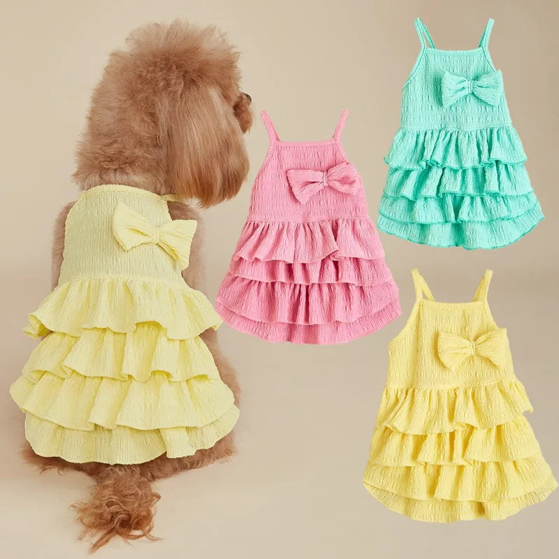 Summer Candy Layer Pet Dress Cake Skirt Small Cute Dogs