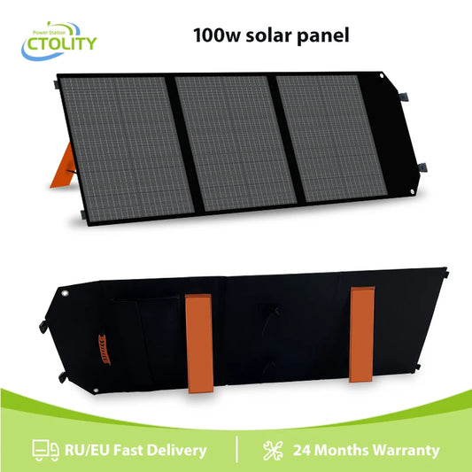 18V 100W Portable Flexible Solar Panel Kit for Home Camping Travel and Battery Charger with Fast Shipping