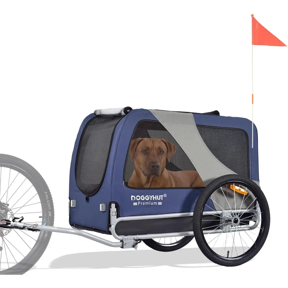 DoggyHut Premium XL Pet Bike Trailer For Large Or Small Dogs