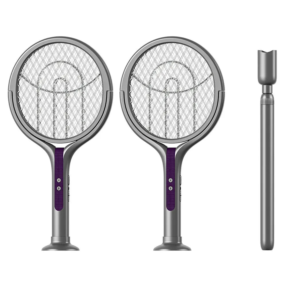 Rotating Head Bug Zapper Racket Two In One Mosquito Swatter