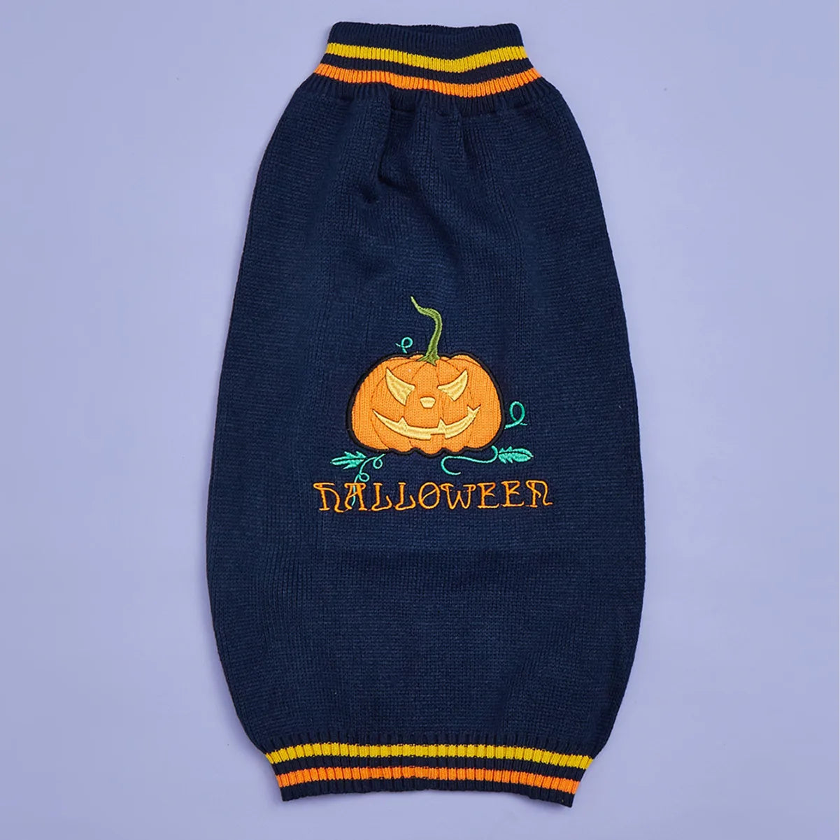Halloween Pumpkin Smile Dog Sweater For Small Medium Pets
