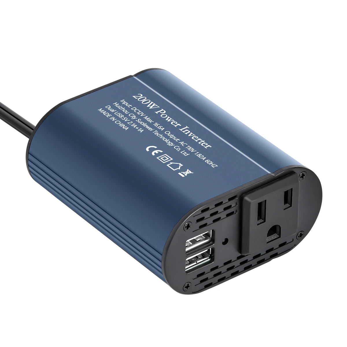 200W Multi-socket DC 12V to AC 110V US Socket Inverter - Ultimate Objects