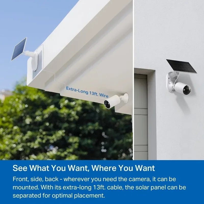 C402 Outdoor Battery Camera Kit With Solar Panel Base 1080P