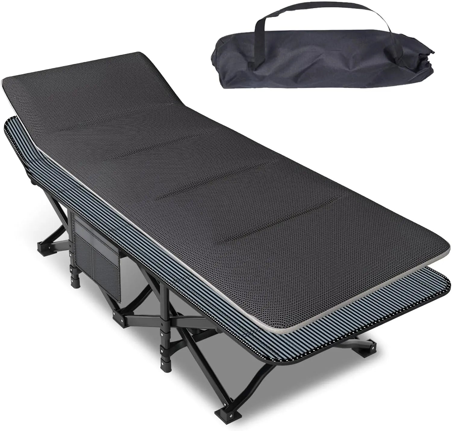 Camping Cot for Adults, Portable Folding Bed with Cushion - Ultimate Objects