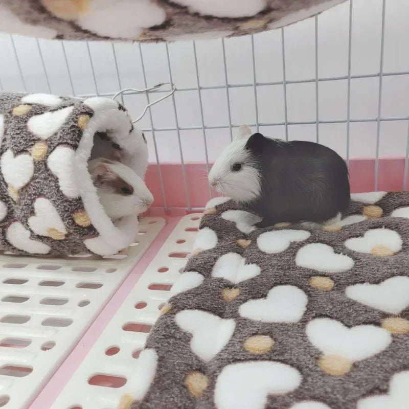 Ultra Soft Plush Pet Channel Nest For Hamster Guinea Pig