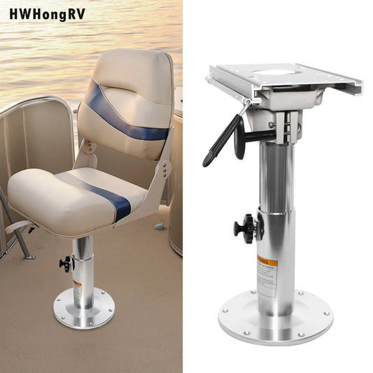 Aluminum Adjustable Height Boat Seat Pedestal With Slide