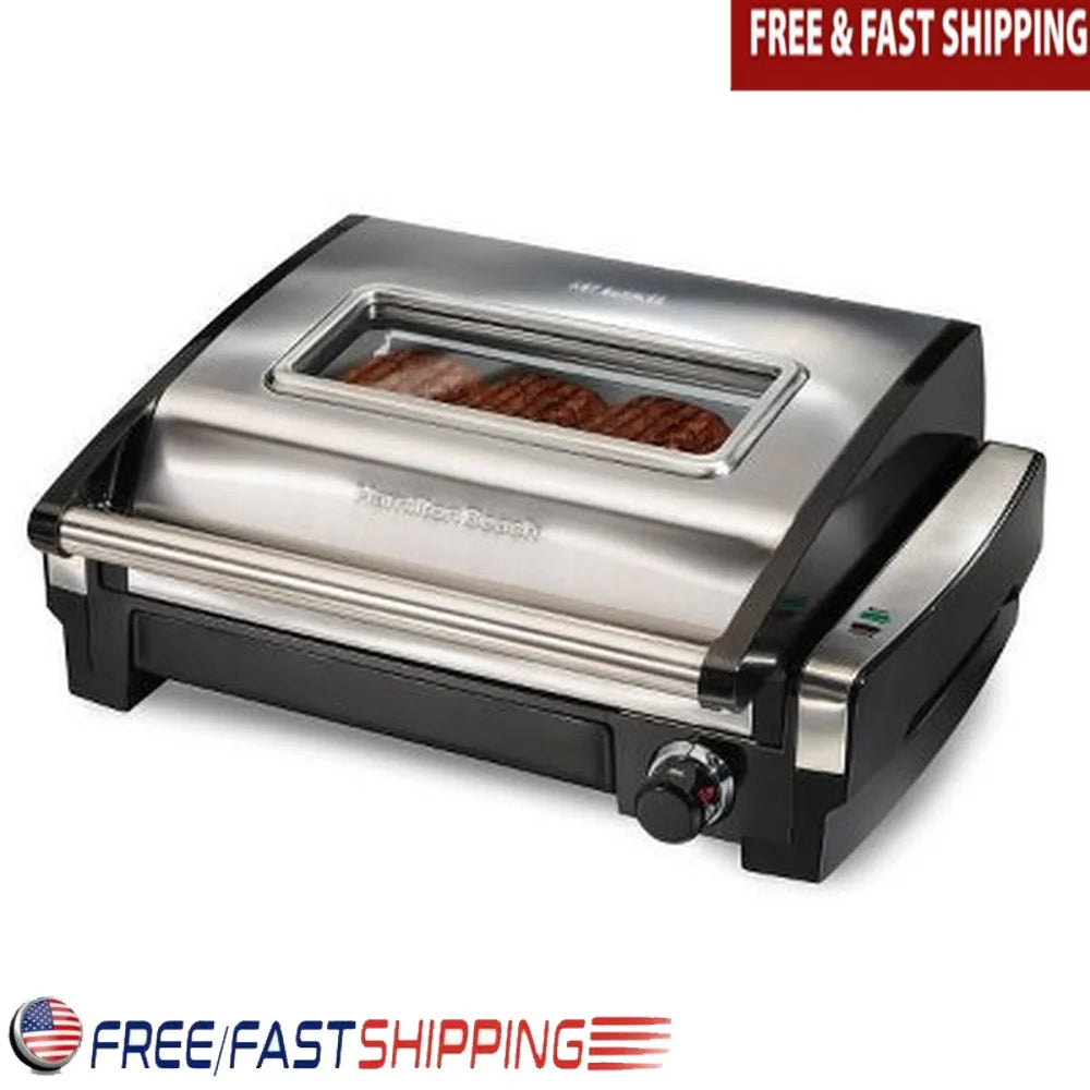 Indoor Electric Searing Grill Nonstick Removable Plate 1200W