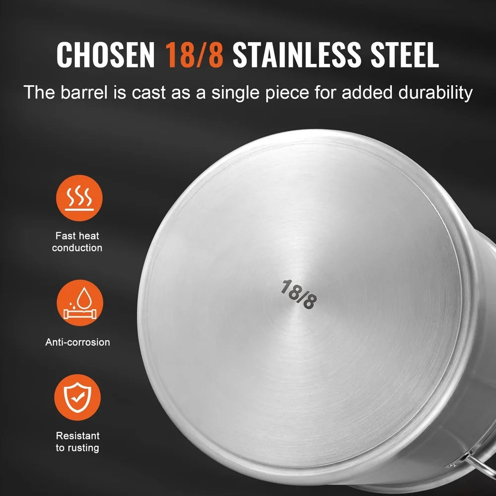 Large Capacity Stainless Steel Stockpot 42QT Induction