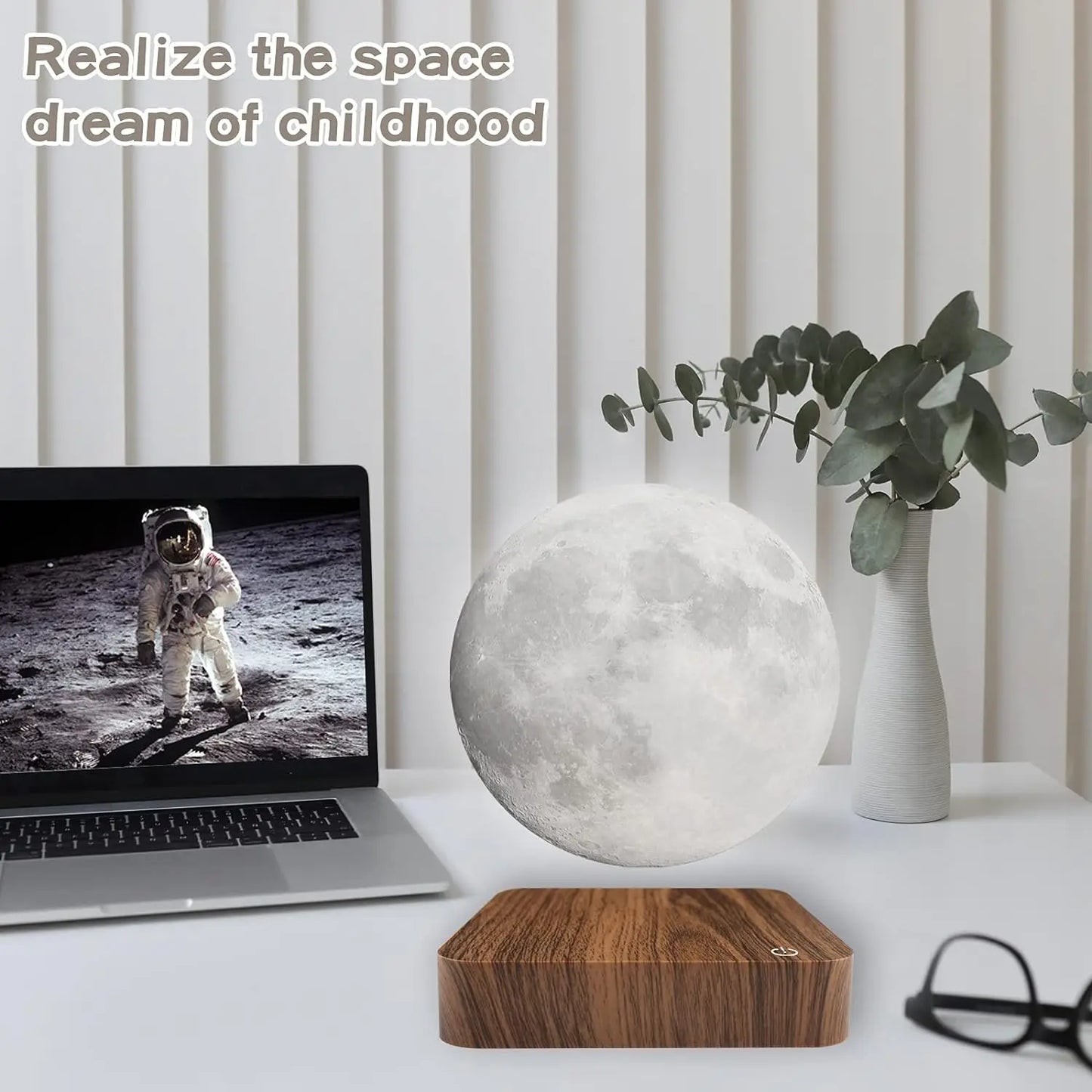Magnetic Floating Moon Lamp With Base 3D LED Night Light