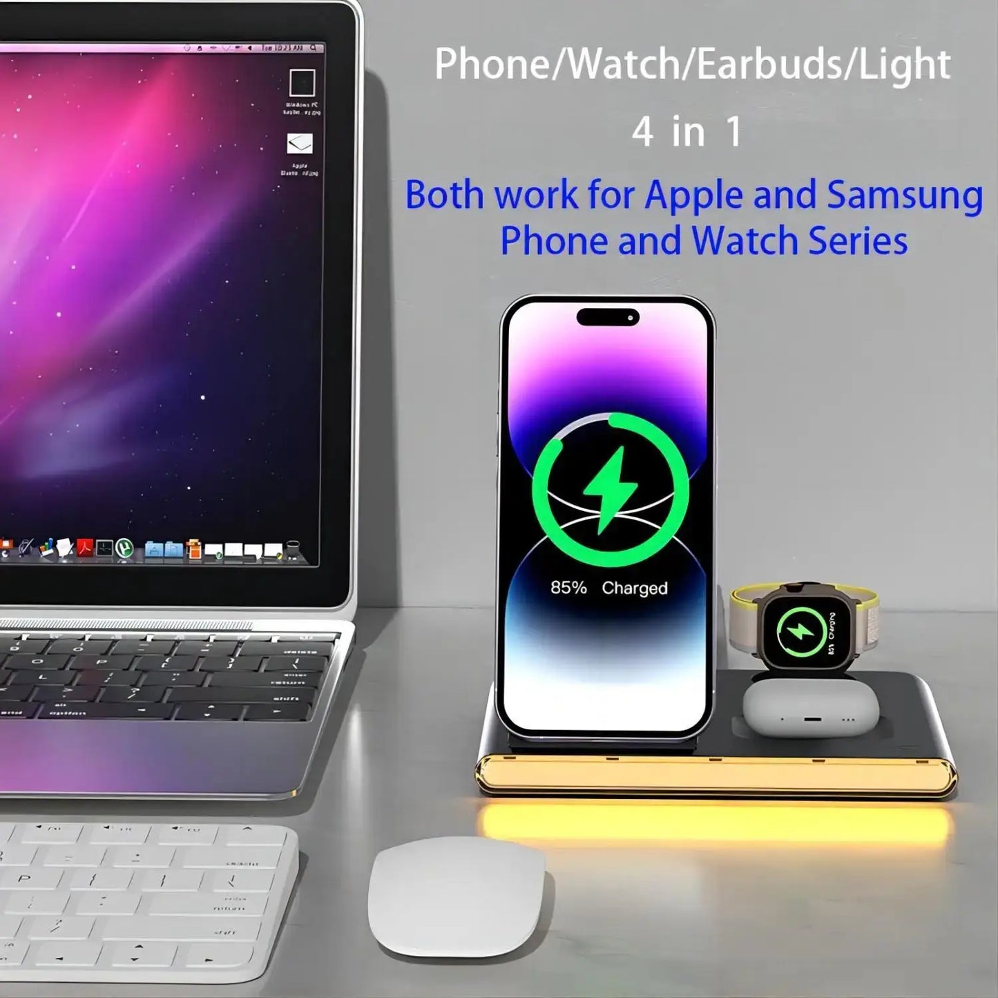 4 In 1 Fast Charging Wireless Charger Station 30W PD