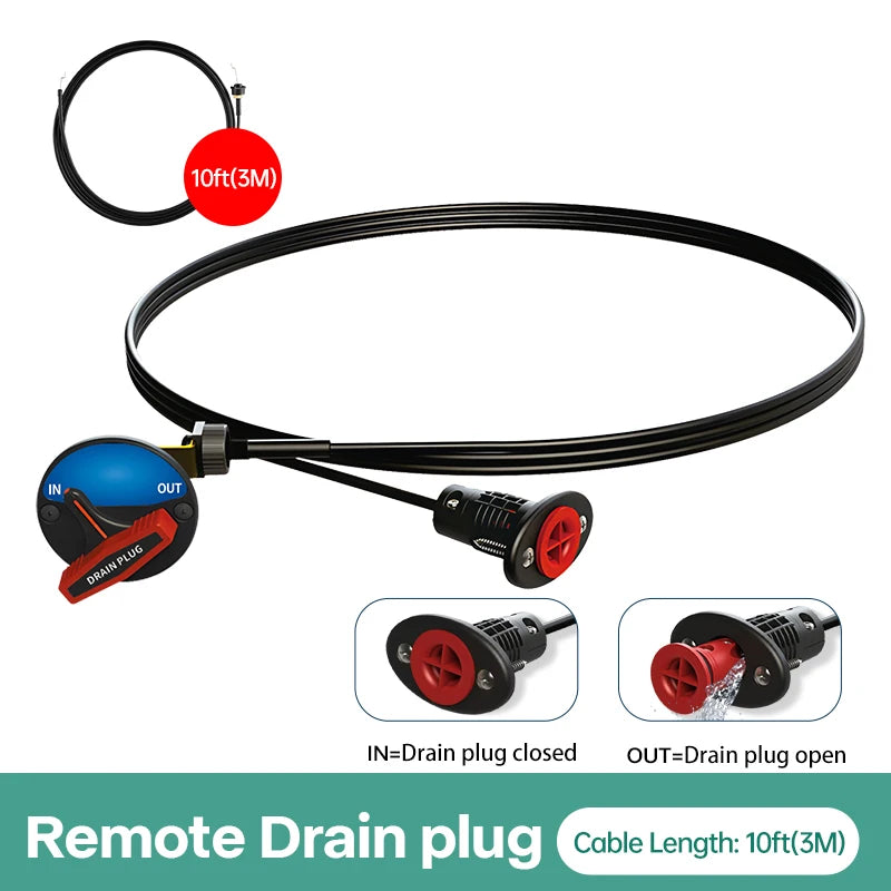 Bass Boat Drain Plug System Remote Drain Plug 1 Inch