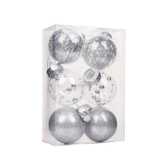 Anti Drop Bouncy Christmas Ball Set 6cm 8cm Pet Transparent