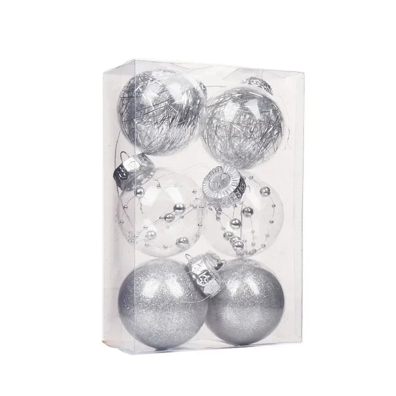 Anti Drop Bouncy Christmas Ball 6cm 8cm Clear Hanging