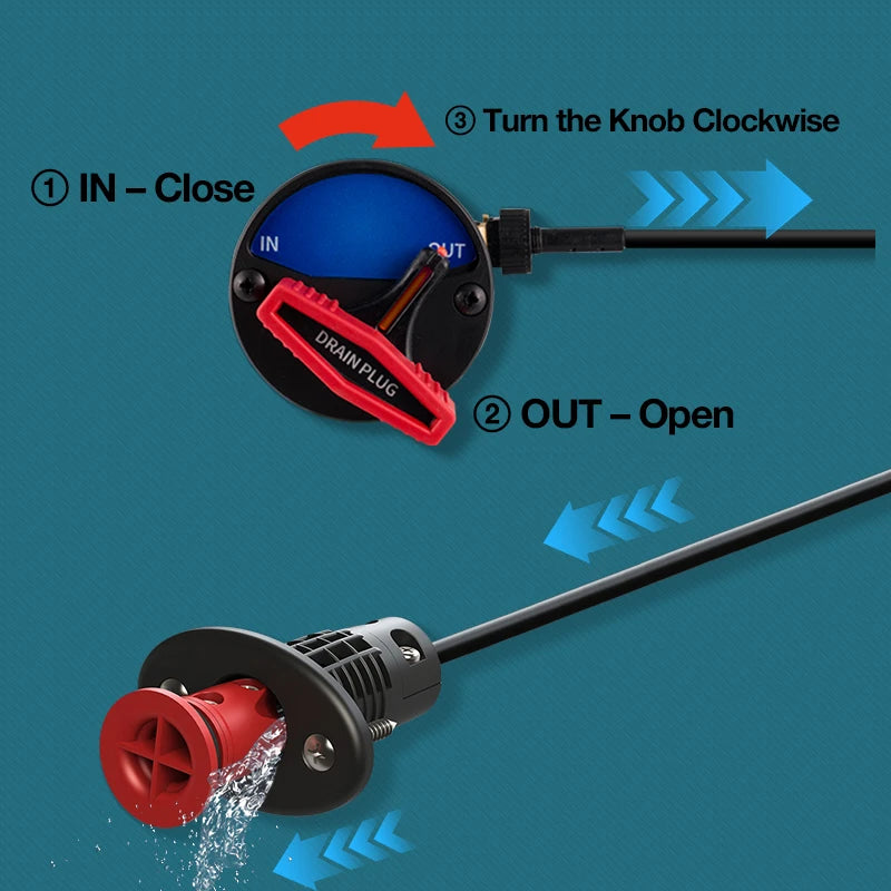 Bass Boat Drain Plug System Remote Drain Plug 1 Inch