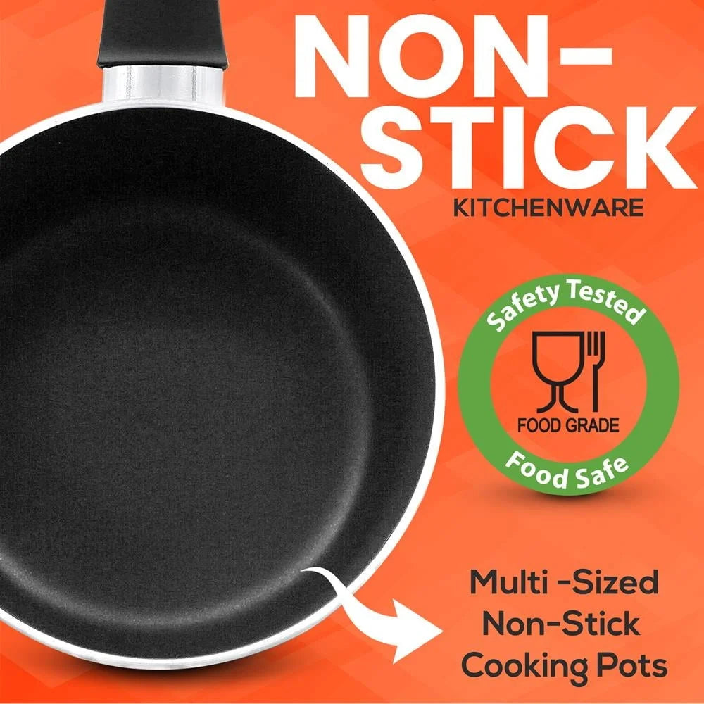 15 Piece Non Stick Cookware Set With Tempered Glass Lids