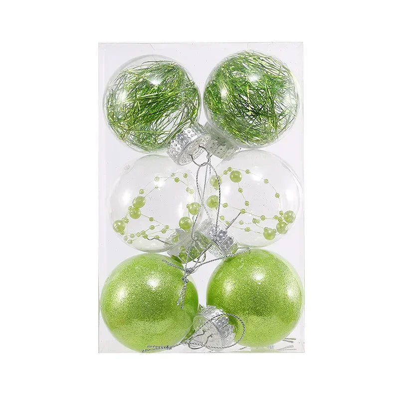 2025 Anti Drop Bouncy Christmas Ball 6cm 8cm Transparent