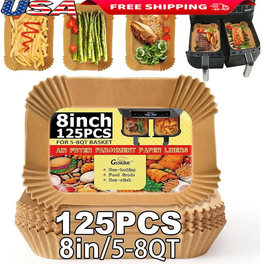 Ninja Disposable Air Fryer Liners 125Pcs Nonstick Parchment