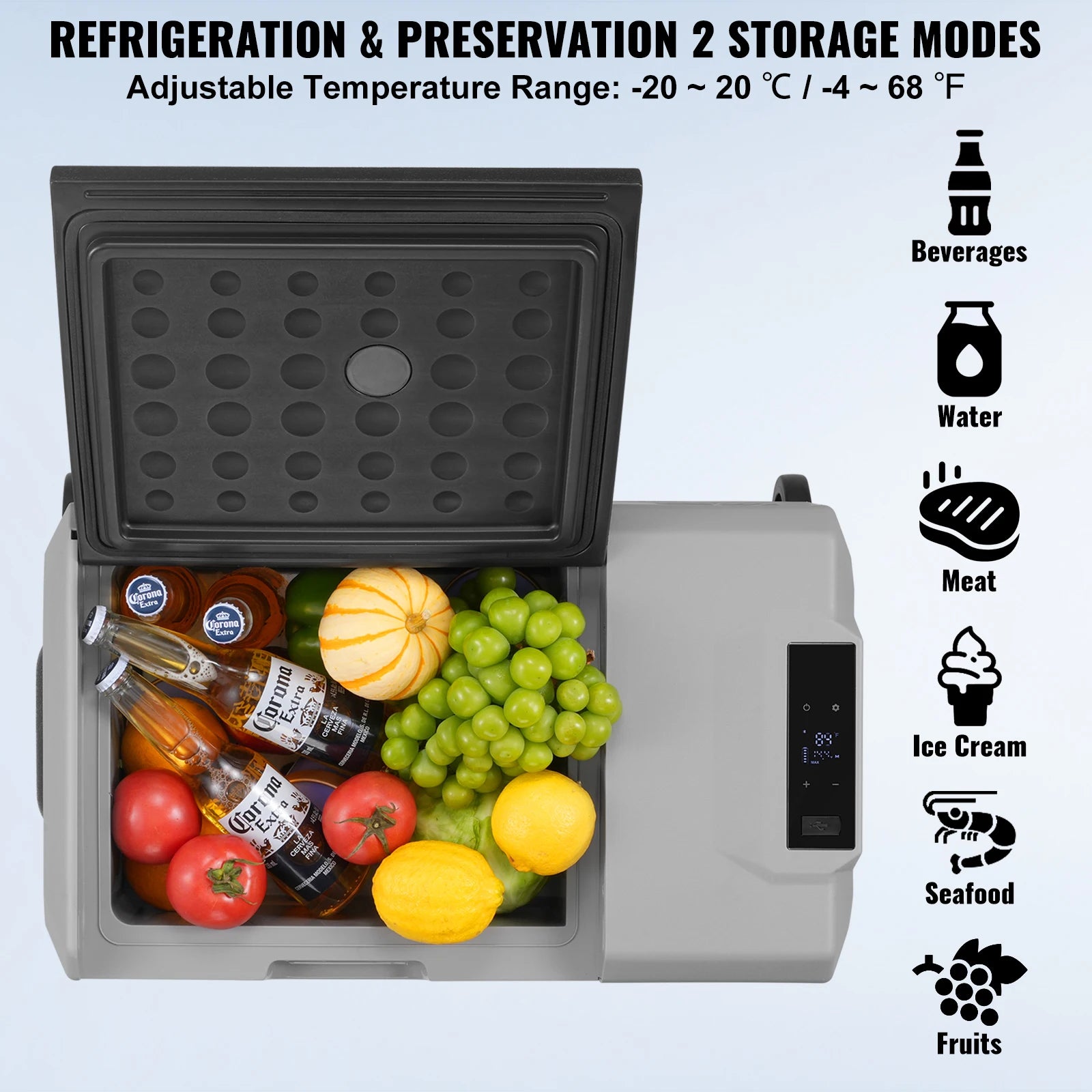VEVOR 12Volt Car Refrigerator Fridge 30L Portable Cooler - Ultimate Objects