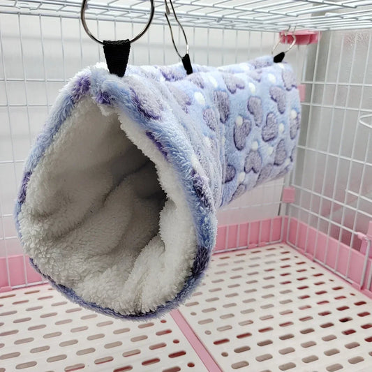 Ultra Soft Plush Pet Channel Nest For Hamster Guinea Pig