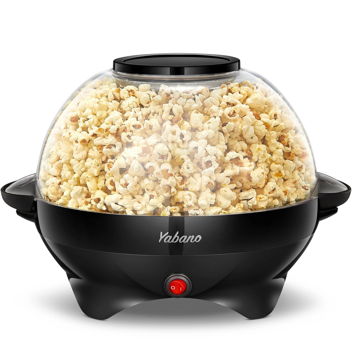 Yabano 6 Quart Popcorn Machine Electric Popper with Nonstick Plate Quick Heat Technology and Cool Touch Handles