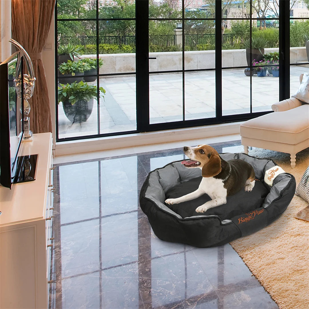 BingoPaw Large Soft Dog Bed Waterproof Removable Cushion