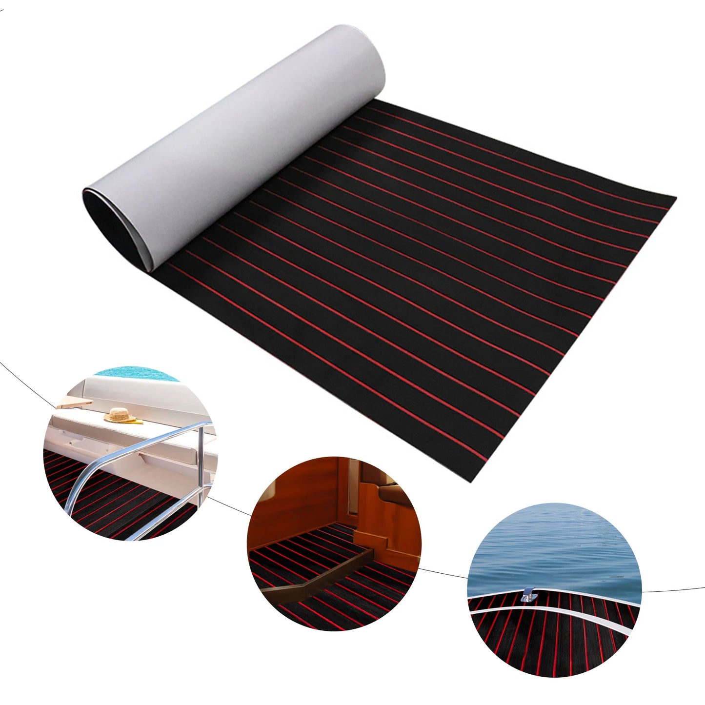 EVA Foam Boat Flooring Faux Teak Decking Mat Self Adhesive