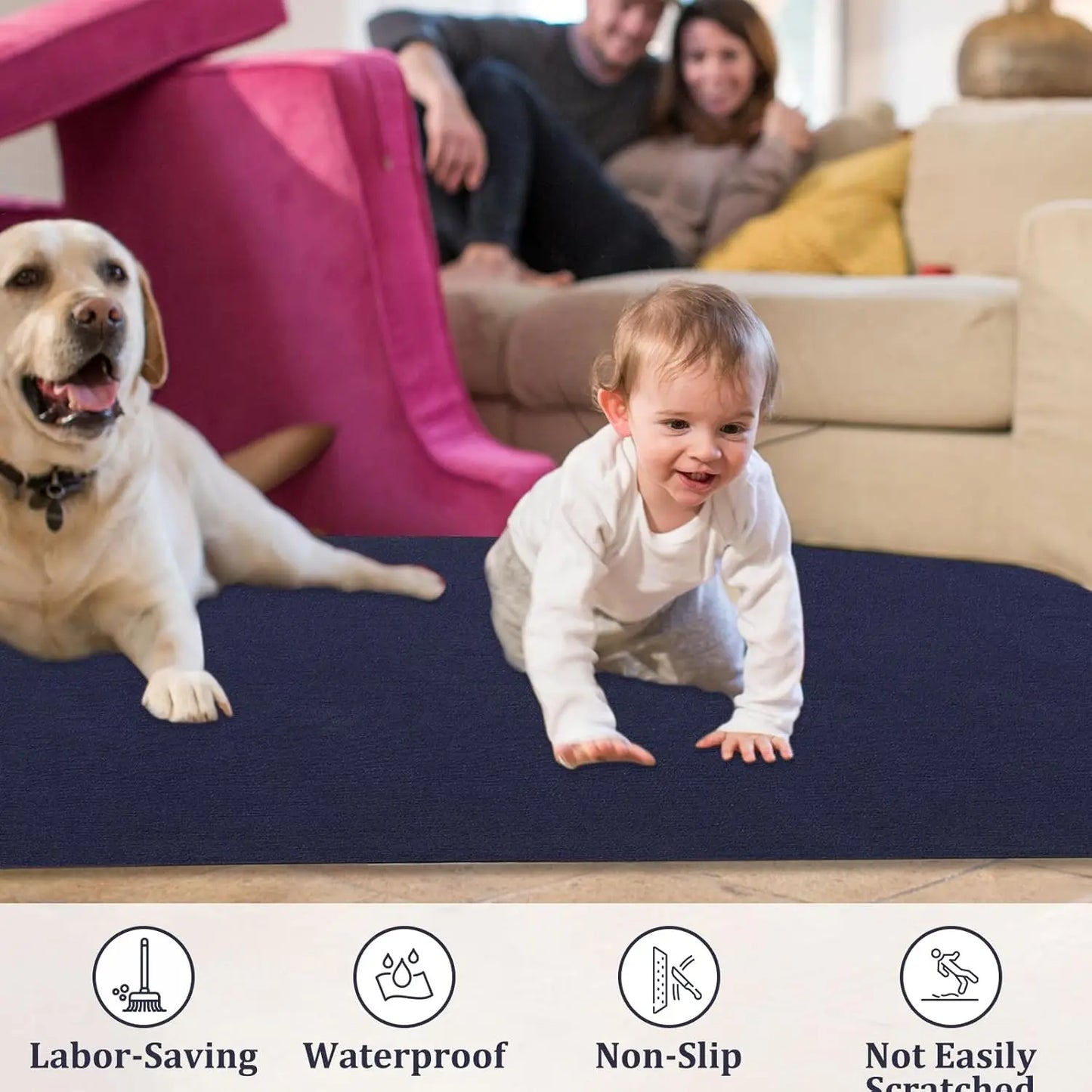 Marine Boat Carpet 1.8x4m Non Slip Waterproof Back Deck