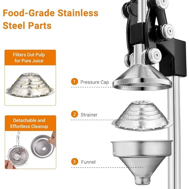 Heavy Duty Cast Iron Manual Juicer Hand Press Citrus Lemon