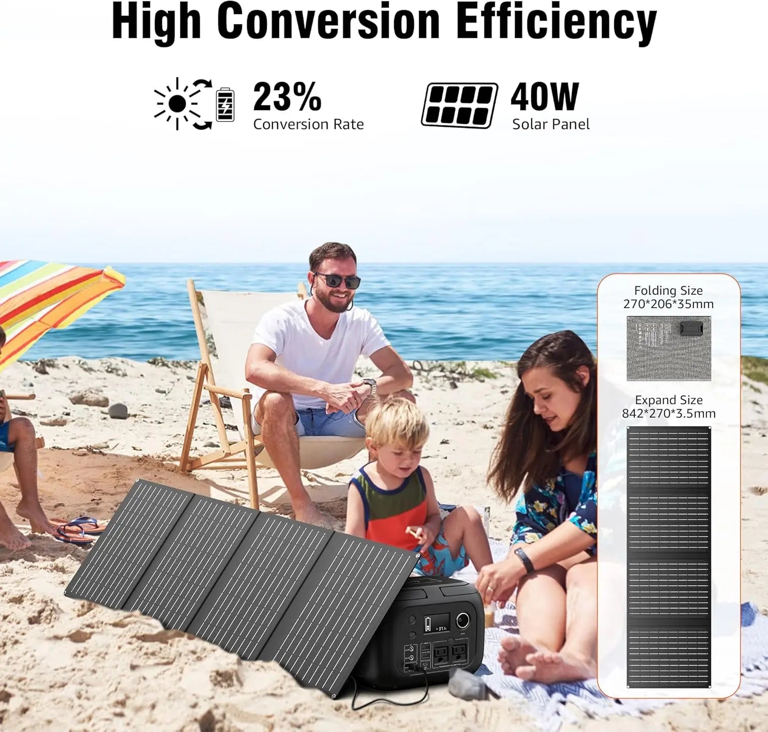 300W 260Wh Portable Power Station with Solar Panels 40W Solar Generator for Outdoor Travel Camping RV - Ultimate Objects
