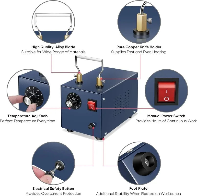 120W Adjustable Rope Cutter Hot Knife Thermal Blade