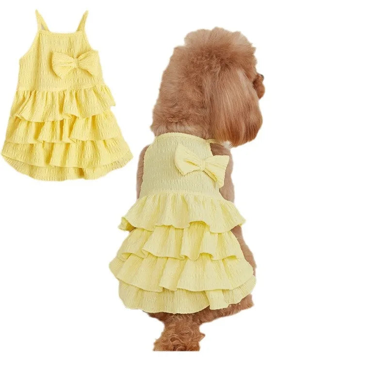 Summer Dog Dress Candy Layer Puffy Cake Small Dogs Princess