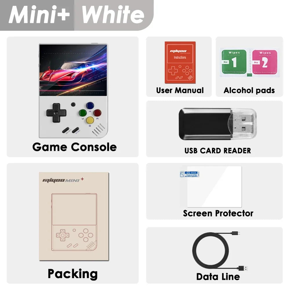 Miyoo Mini Plus Portable Retro Handheld Game Console V2 Mini IPS Screen Classic Video Game Console Linux System Children's Gift