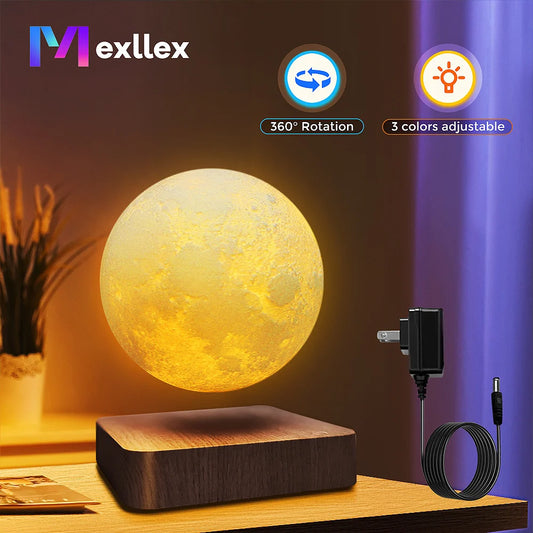Magnetic Floating Moon Lamp With Base 3D LED Night Light