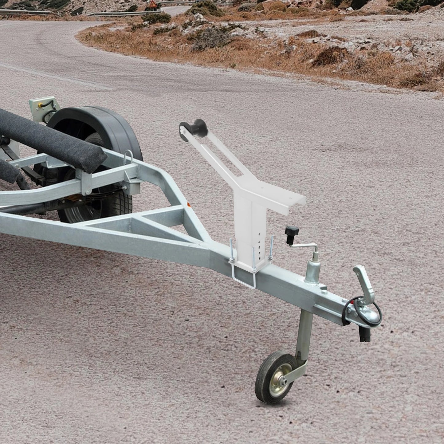 Adjustable Boat Winch Stand For Trailer With Roller Helper