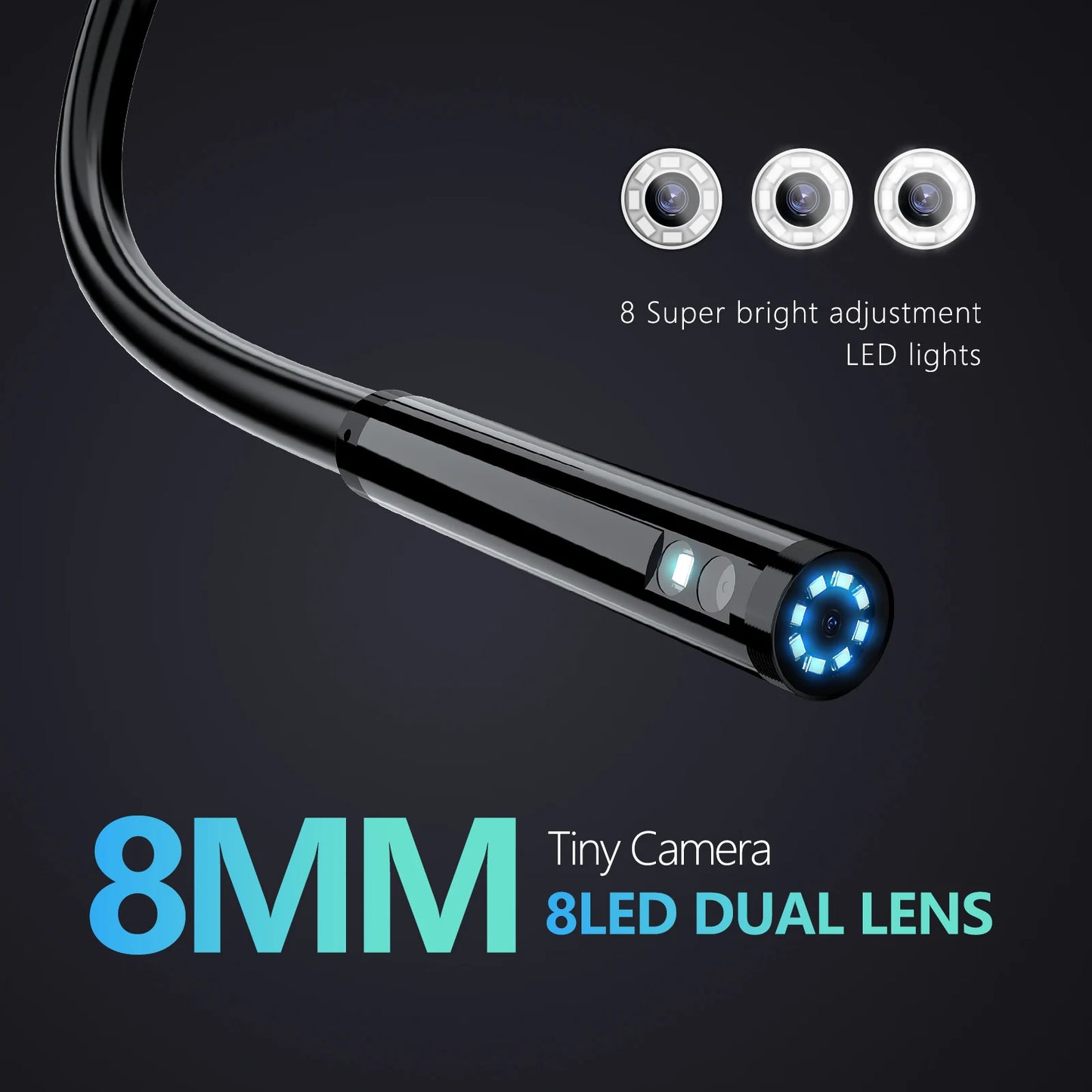 4.3 Inch IPS Endoscope Camera 1080P IP67 Borescope Kit
