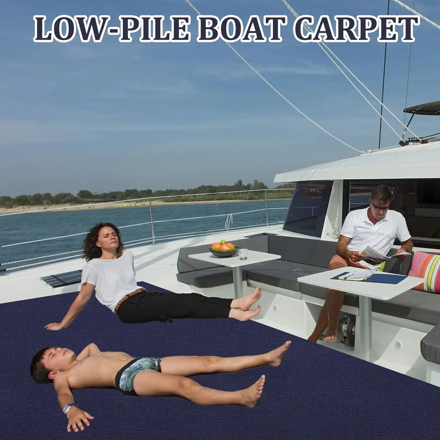 Marine Boat Carpet 1.8x4m Non Slip Waterproof Back Deck