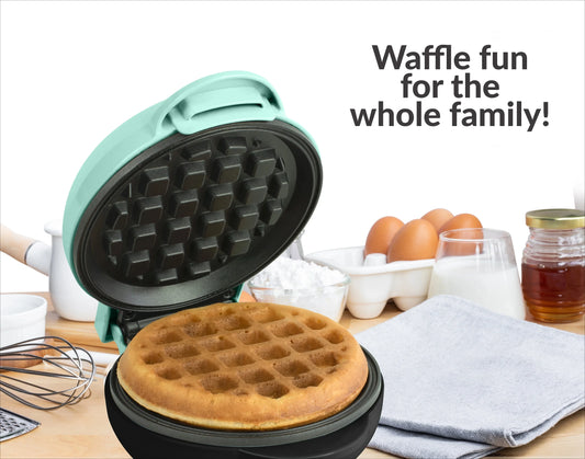 Waffle Maker, Teal for Dorms, RVs, Apartments and Offices - Ultimate Objects