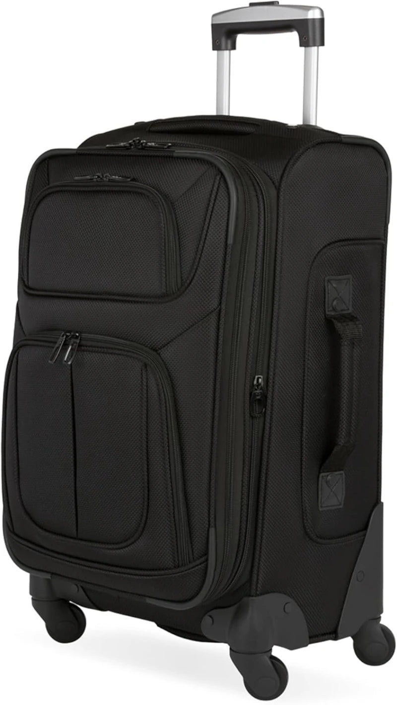 Softside Expandable Carry On Luggage 21 Inch Black Durable