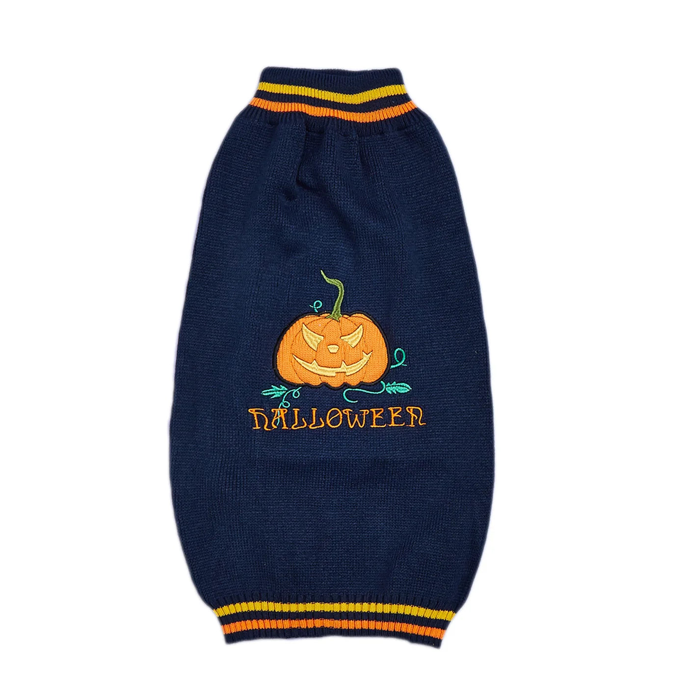 Halloween Pumpkin Smile Dog Sweater For Small Medium Pets