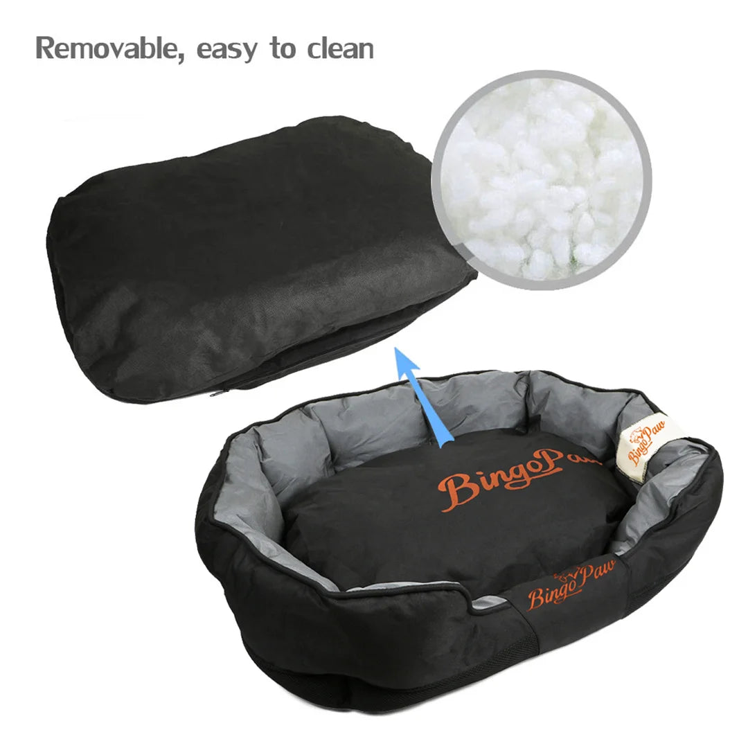 BingoPaw Large Soft Dog Bed Waterproof Removable Cushion