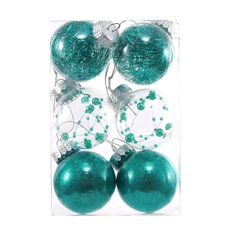 Anti Drop Bouncy Christmas Ball 6cm 8cm Pet Hanging Ornament