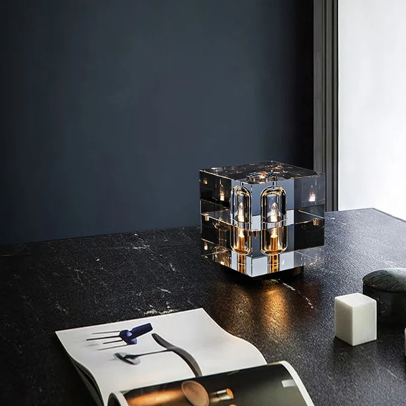 Modern Luxury Crystal Glass Table Lamp For Bedroom Bedside