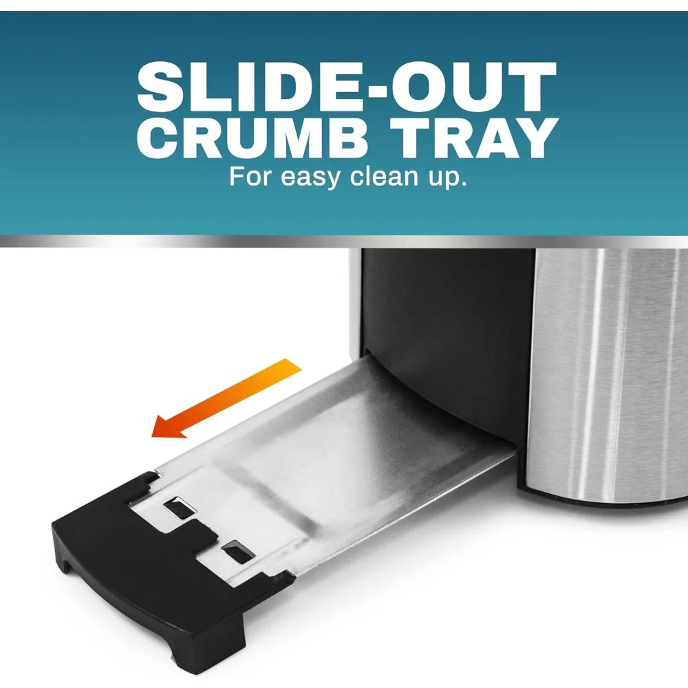 Long Slot 4 Slice Toaster with Countdown Timer and 6 Settings - Ultimate Objects