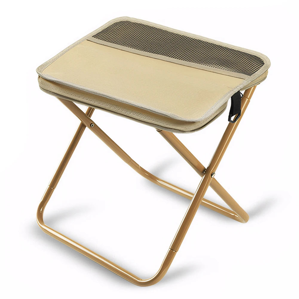 Outdoor Lightweight Folding Stool With Mesh Bag And Zipper