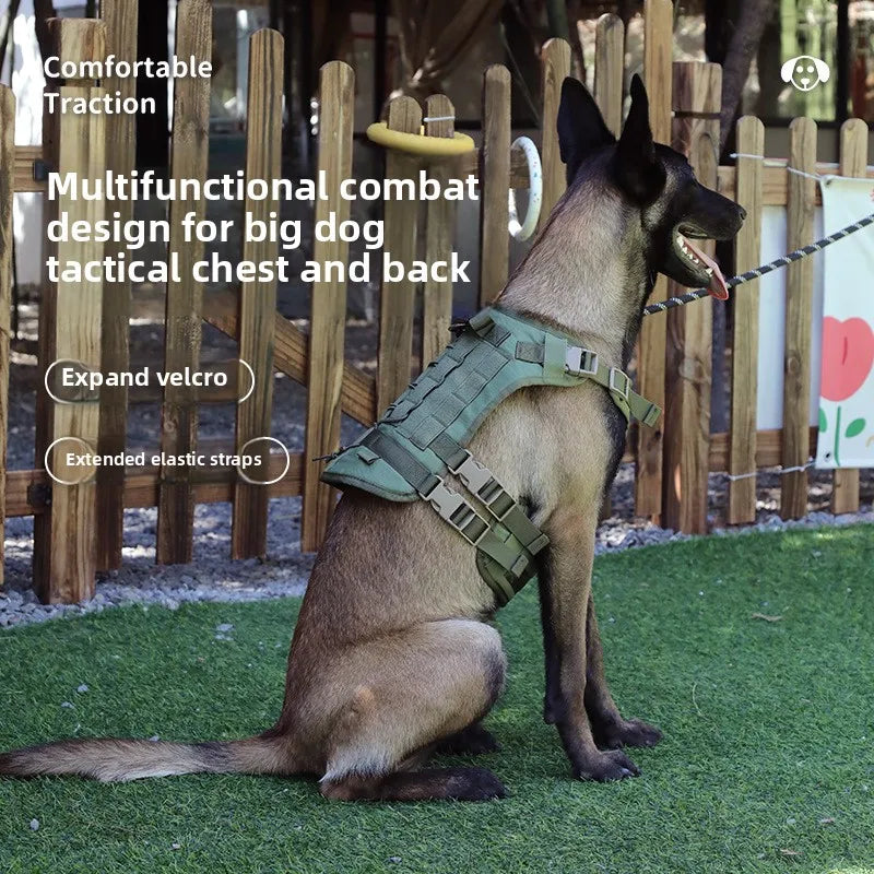 Tactical No Pull Dog Harness Reflective Vest For Large Dogs