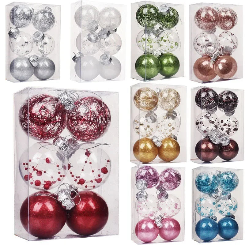 Anti Drop Bouncy Christmas Pet Ball 6cm 8cm Hanging Set
