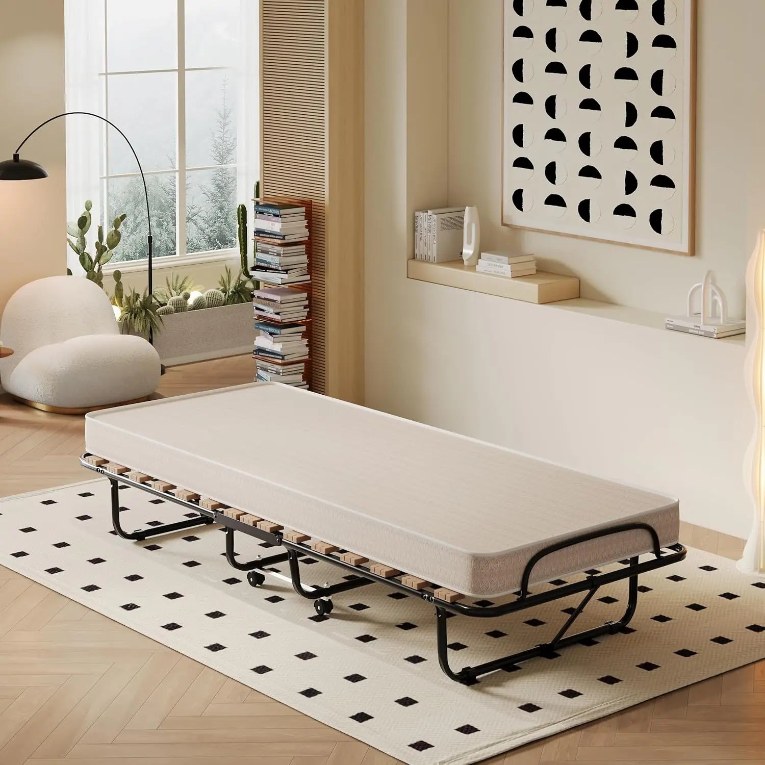 Folding Bed with Mattress, Memory Foam Rollaway Sleeper - Ultimate Objects